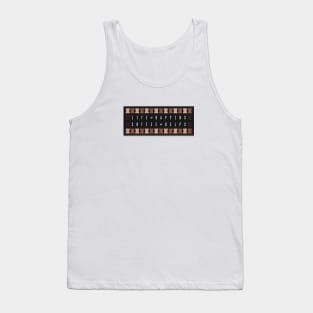 Life Happens Coffee Helps Typography Art Tank Top